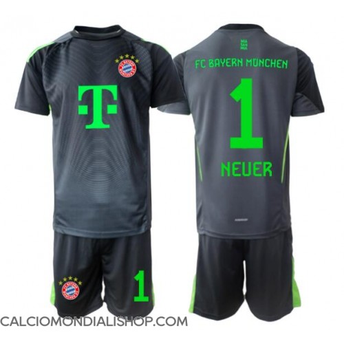 Maglie da calcio Bayern Munich Manuel Neuer #1 Portiere Seconda Maglia Bambino 2025-26 Manica Corta (+ Pantaloni corti)